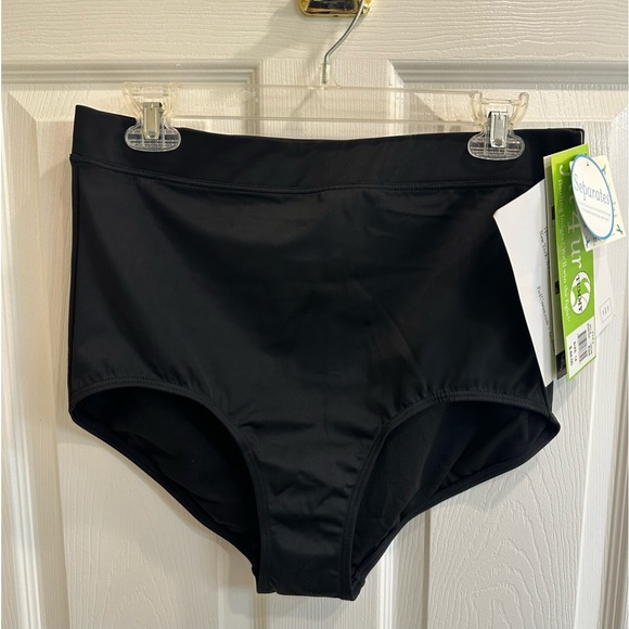 Fit 4 Ur Tummy Black Slimming Bikini Swim Bathing Suit Bottom Size 14 - Picture 1 of 10